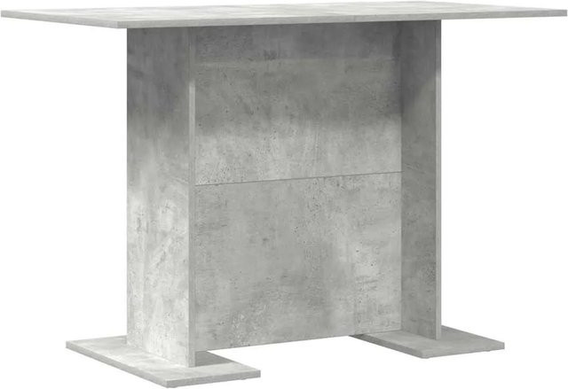 vidaXL Esstisch in Betongrau aus Holzwerkstoff, modern und rechteckig, B/T/H: 110 x 60 x 75 cm - Bild 1