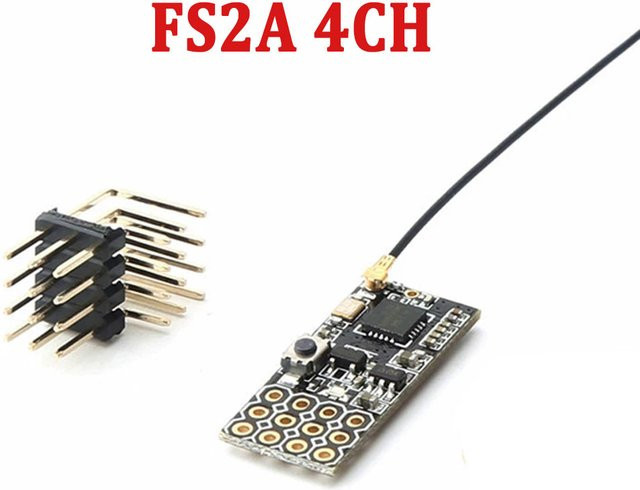 Flysky FS2A 4CH AFHDS 2A Mini-kompatibler Empfänger mit PWM-Ausgang in Schwarz für Flysky I6 I6X I6S FS-I6 FS-I6X FS-I6S Sender - Bild 1