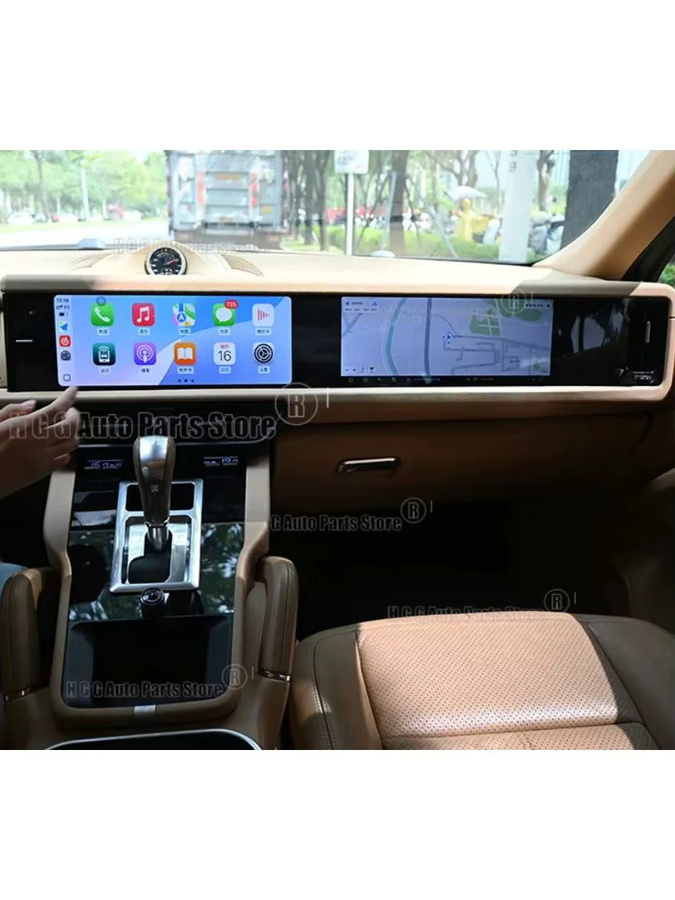 YANFU Dual Screen Android Multimedia Video Player mit Carplay für Porsche Cayenne 2010–2017, Rechtslenker, Schwarz, 2x 12,3 Zoll - Bild 7