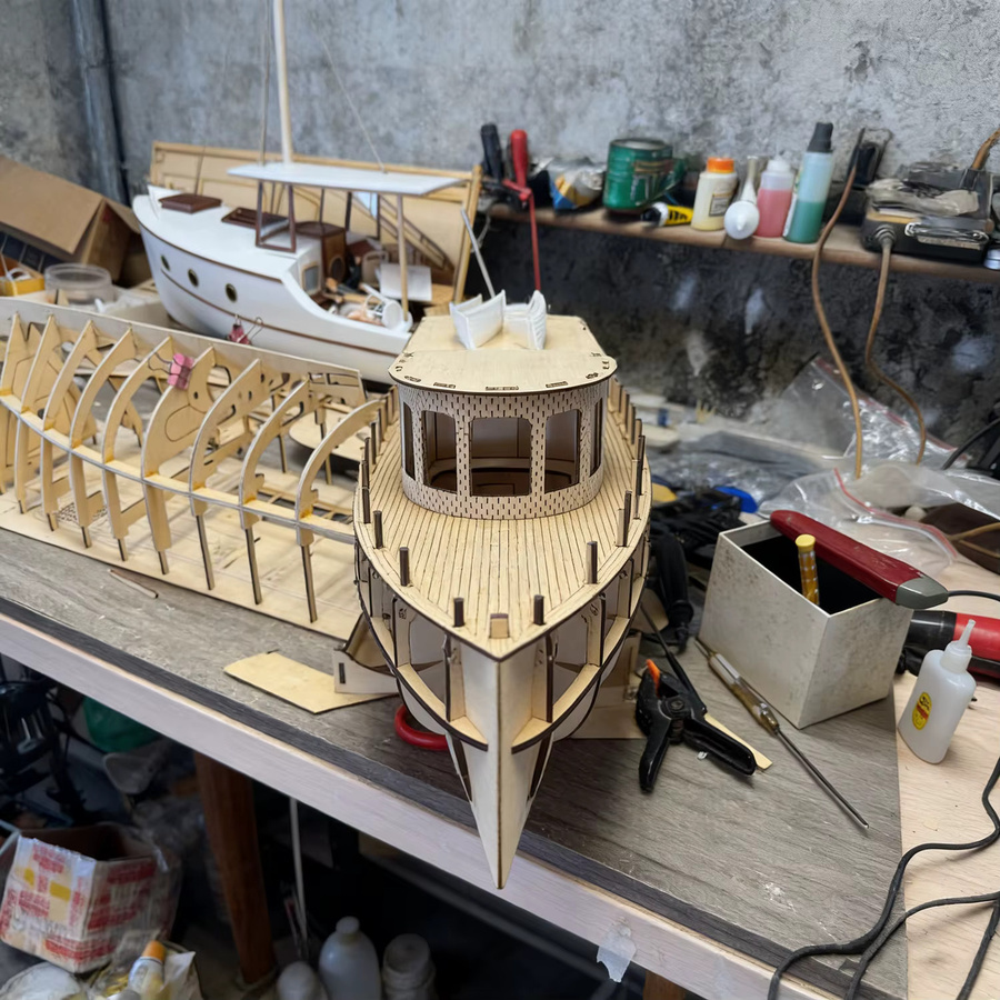 AT 99 MODEL Retro Kleine Yacht, RC Schiff, Holz, 70 cm - Bild 2