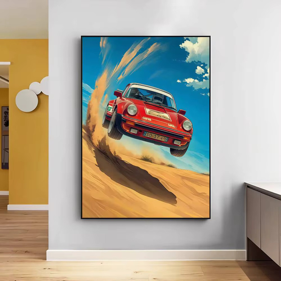 Vintage Poster Moetch Alpine Drive Wandkunst aus Kraftpapier in Weiß und Multicolour, B/H: 15 x 10 cm - Bild 4