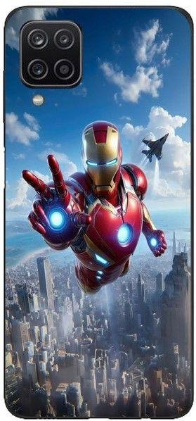 Manicase Schutzhülle für Samsung Galaxy A12 Iron Man Angriff in Schwarz und Multicolour - Bild 1