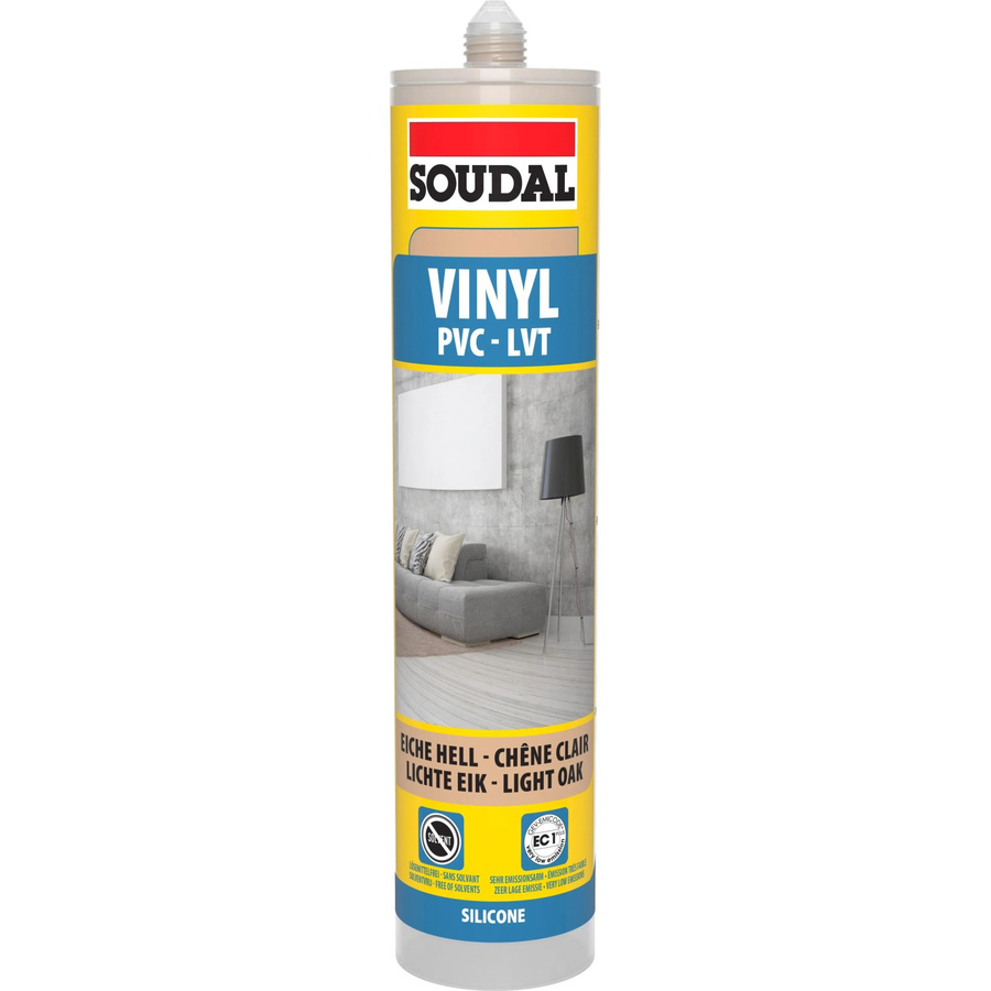 Soudal Silikon-Dichtstoff für Vinyl und PVC in Beige oder Braun, 290 ml - Bild 2