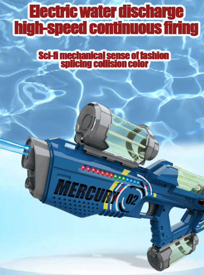 CONUSEA Vollautomatische Wasserpistole, Elektrische Pistole, Blau - Bild 3