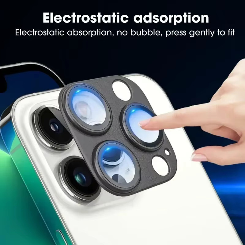 Metall Kamera-Protektoren aus Legierung mit gehärtetem Glas für iPhone 16, iPhone 16 Pro, iPhone 16 Plus und iPhone 16 Pro Max - Bild 2
