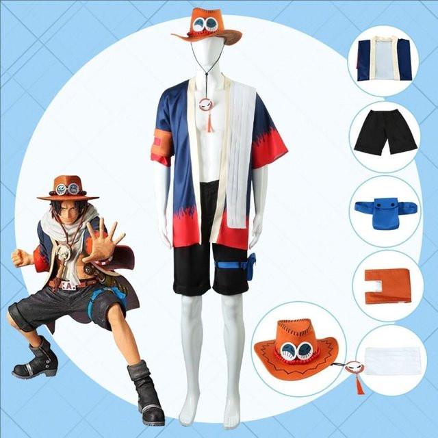 ZOBOTT One Piece Puma D. Ace Kostüm Set, Unisex, Plüsch / Textil, Bunt / Mehrfarbig - Bild 1