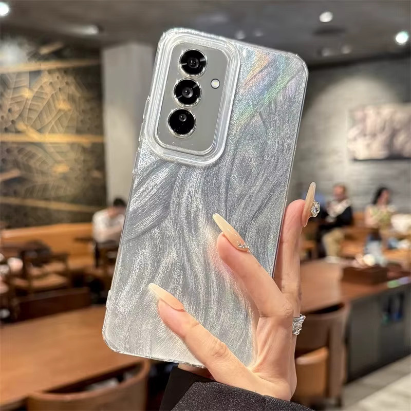 Samsung Galaxy A25 5G Handyhülle Hard Cover mit Laser Silber Farbverlauf - Bild 2