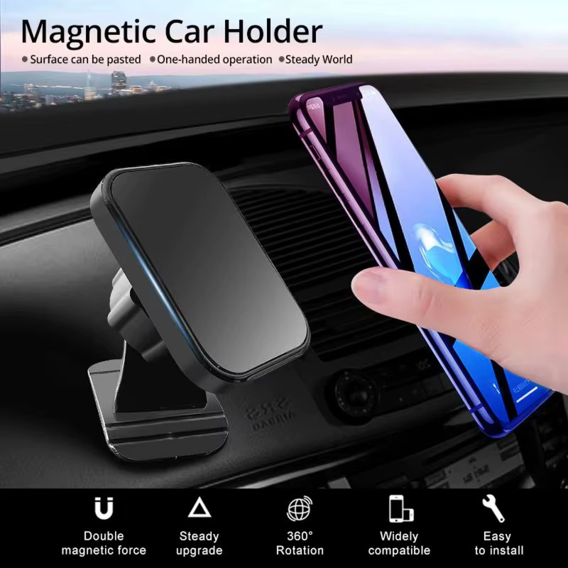 VIKEFON Magnetische Autotelefonhalterung für die Lüftung, Universal Handyhalterung in Schwarz für iPhone, Samsung und Xiaomi - Bild 3