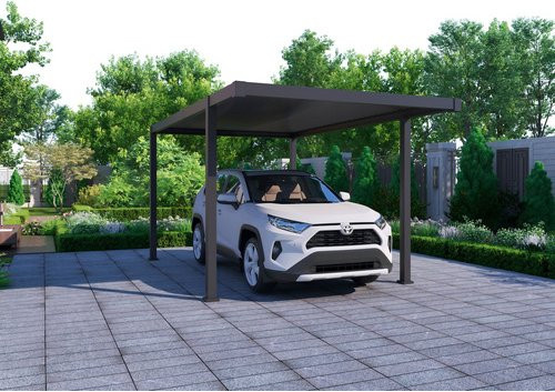 Mr. GARDENER Carport Classic 111 Flachdach in Anthrazit und Schwarz, B: 5,2 m, T: 3 m, H: 2,5 m - Bild 1
