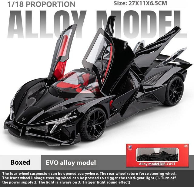 Linyi toy car Apollo Evo Supercar Modell, 1:18, Metall, ab 14 Jahren - Bild 1