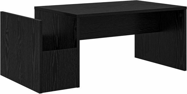 vidaXL Couchtisch in Schwarz und Eichen-Optik, moderner Couchtisch aus Holzwerkstoff, B/T/H: 90 x 45 x 35 cm - Bild 1