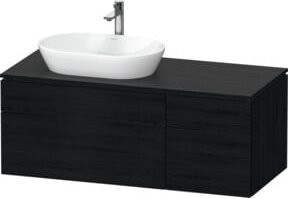 Duravit Waschtischunterschrank L-Cube in Schwarz Matt, B/T/H: 122 x 55 x 48,2 cm - Bild 1
