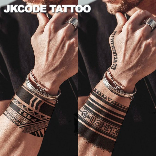 JKCODE TATTOO Armband-Tattoo-Aufkleber, 5-teiliges Set, Herren - Bild 1