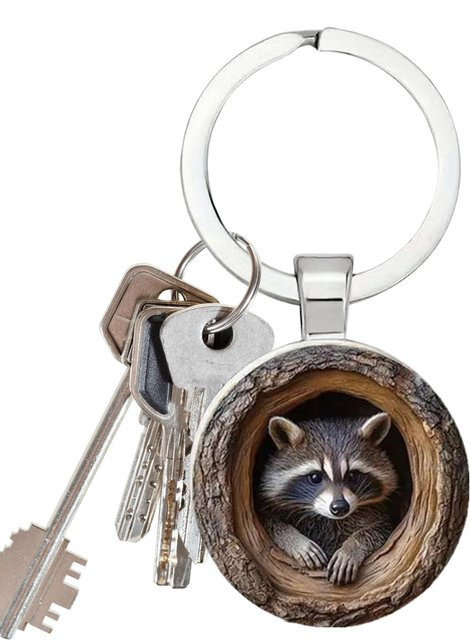 TolTales Schlüsselanhänger Waschbär, Damen, grau - Bild 1