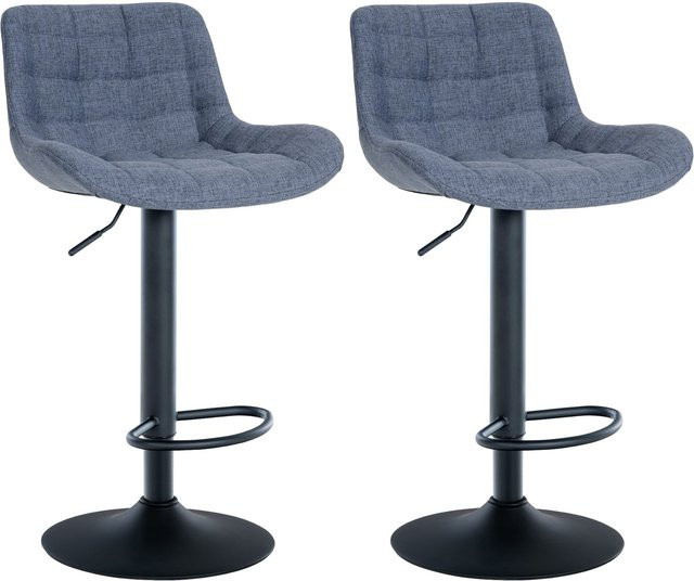 CLP 2er Set Barhocker Tover moderne Tresenhocker mit Rückenlehne, höhenverstellbar und 360 Grad drehbar - Bild 1