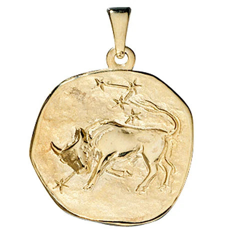 Colfem Anhänger Sternzeichen Stier, 333 Gelbgold, Unisex - Bild 1