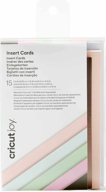 Cricut Joy Insert Card Kartenset Macaroons, Multicolor, 15 Stück, B: 8,9 cm, H: 12,4 cm - Bild 1