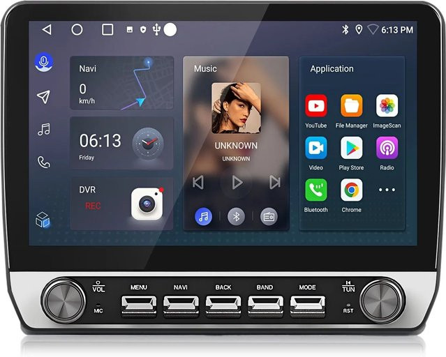 Junsun Autoradio mit Bluetooth und USB-C für Fiat Ducato 2006-2023 und Peugeot Boxer in Schwarz - Bild 1