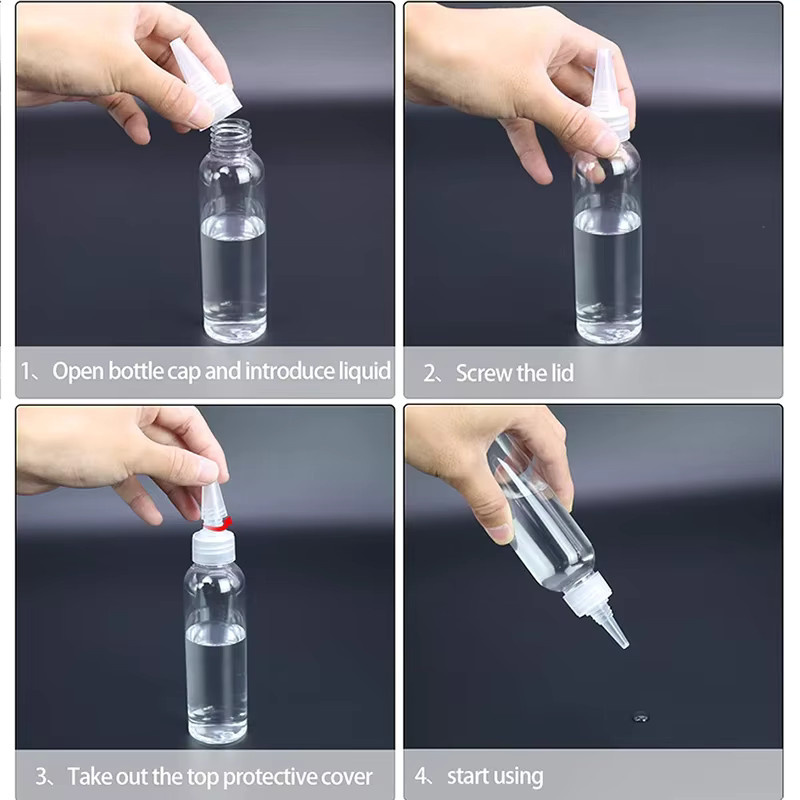SZCJMYKJ Transparente Squeezable Nadel Flaschen, 10 Stück - Bild 2