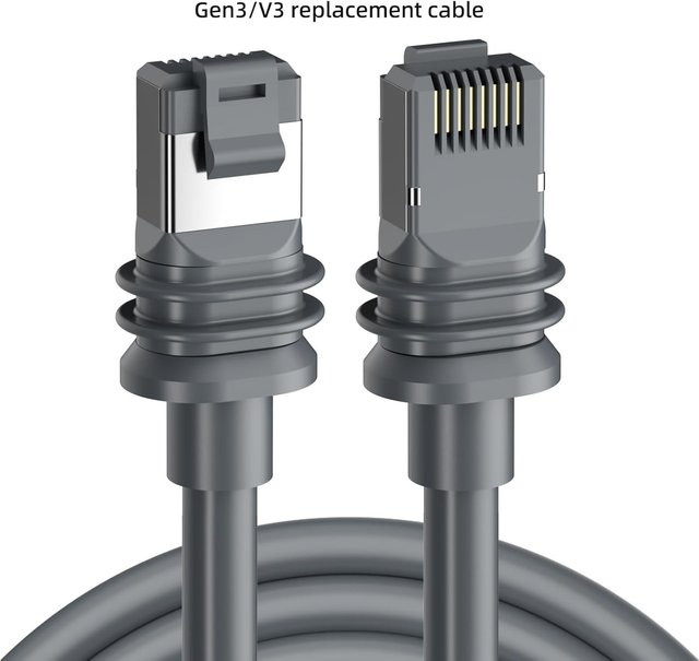 Starlink V3/Gen3 Router Zubehör Set mit Gigabit Ethernet Kabel und Wasserdichter Starlink Satellitenschüssel - Bild 1