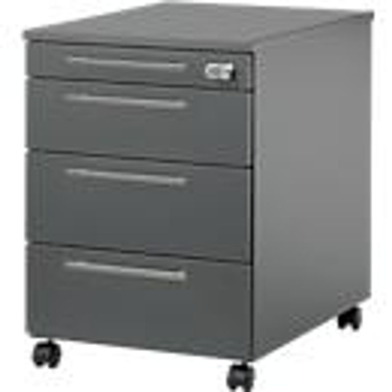 Schäfer Shop Select Rollcontainer Start Off 1233 mit 3 Schubladen und Utensilienauszug, Farbe: graphit, B/T/H: 43,2 x 58,0 x 59,5 cm - Bild 2