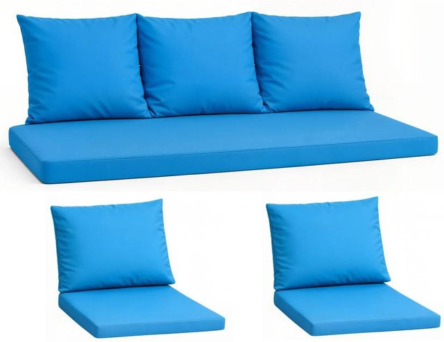 Setgarden Komfort Set Gartenloungekissen für Technorattan-Möbel in Blau, 1-teilig, Sofa B: 160 cm, T: 50 cm - Bild 1