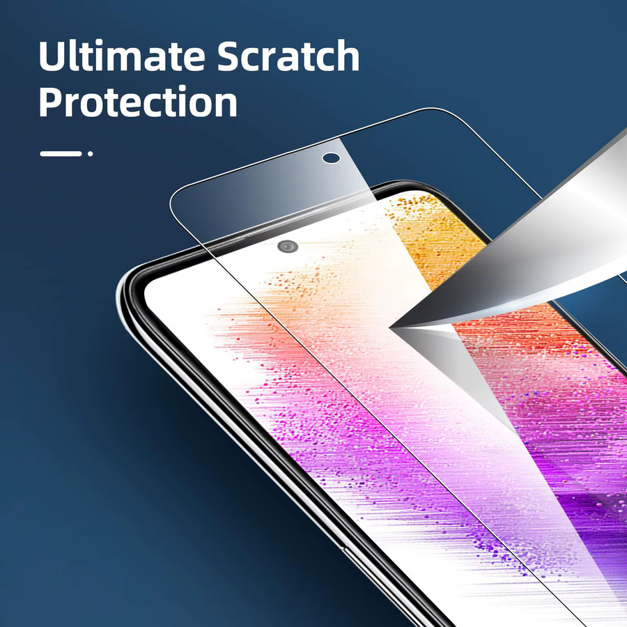 Samsung Displayschutzfolie aus gehärtetem Glas für Galaxy A73, transparent - Bild 4