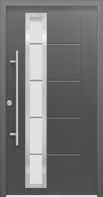 Haustür Thermospace Paris Prime in Anthrazit mit Glaseinsatz und Anschlag Links, B: 100 cm, H: 210 cm - Bild 1