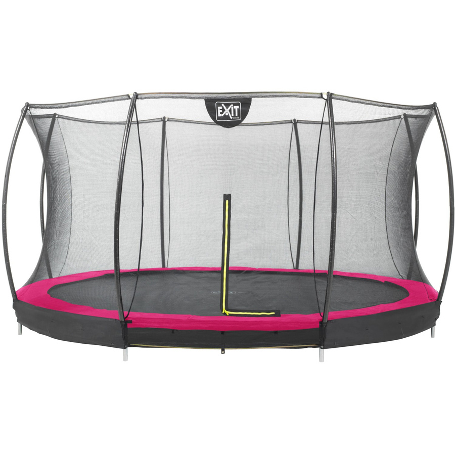 EXIT Silhouette Bodentrampolin Ground 427 in Rosa mit Sicherheitsnetz - Bild 2