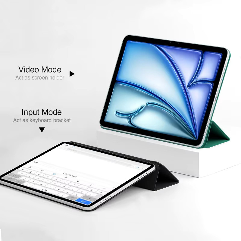 Smart Folio Magnetische Schutzhülle für Apple iPad Air 11/13 Zoll M3 M2, iPad Pro 11/12,9 Zoll, iPad Mini 6/7 und iPad 10,9 Zoll in Grün - Bild 2