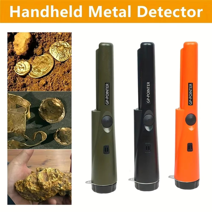 GP Pointer Handheld unterirdischer Metalldetektor wasserdichter hochempfindlicher Positionierungsstab in Schwarz und Orange - Bild 3