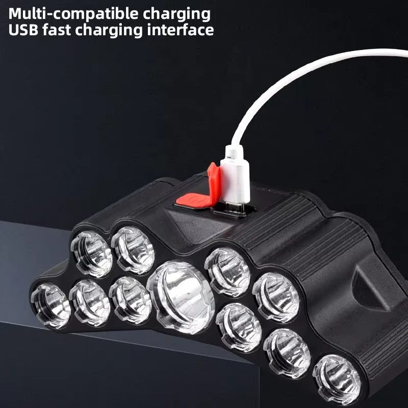 XIWANGFIRE Wasserdichte LED Stirnlampe mit 5/11 LED und COB Arbeitslicht für Outdoor und Camping - Bild 4