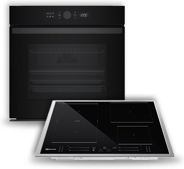 Beko Einbaubackofen BBI4S8HM1SK mit Induktionskochfeld BS 5760C CPFT in Schwarz mit Dampfunterstützung und Automatikprogrammen - Bild 1