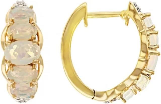 YoYo Creolen, Synthetischer Opal, Gold, Damen - Bild 1