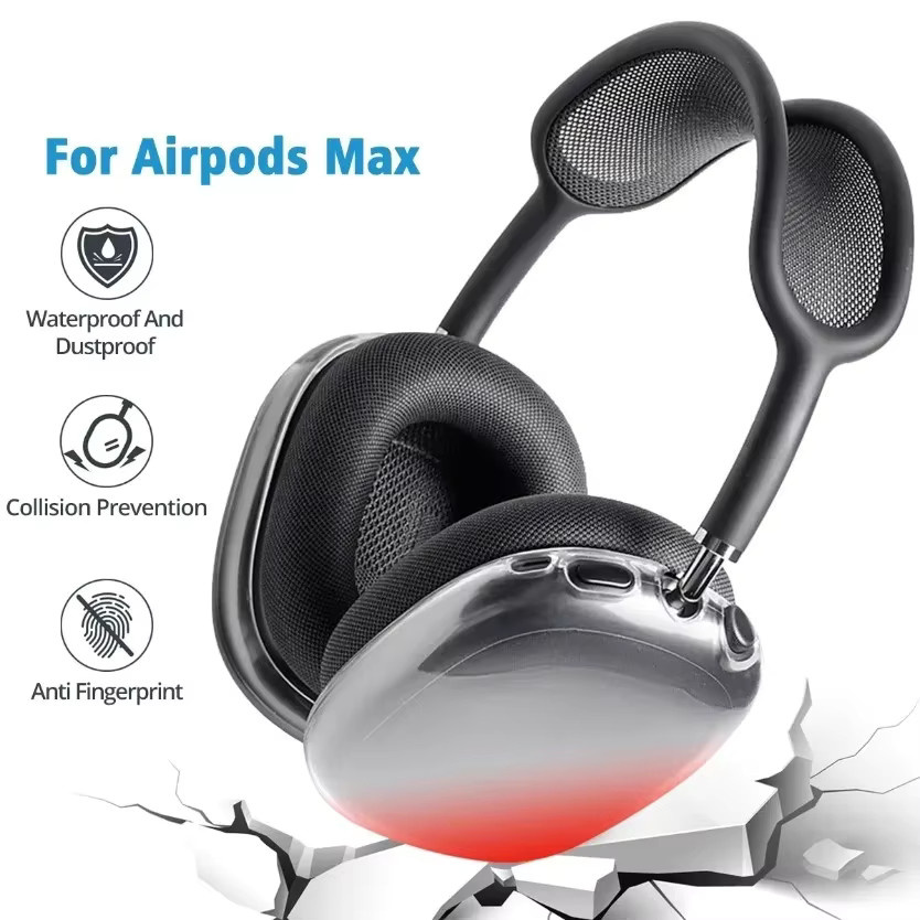Transparente TPU Schutzhülle für Apple AirPods Max als weiches Anti-Scratch Cover - Bild 2