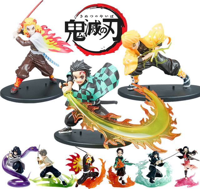 Bandai Demon Slayer Kamado Tanjirou Agatsuma Zenitsu Kyoujurou, Actionfigur, Kunststoff, ab 3 Jahren - Bild 1