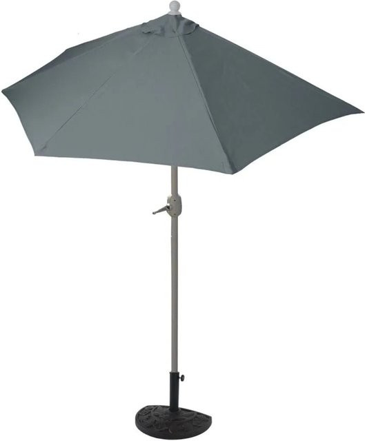 MCW Sonnenschirm Lorca halbrund Anthrazit mit Ständer, UV 50+ Polyester und Alu, Durchmesser: 270 cm - Bild 2