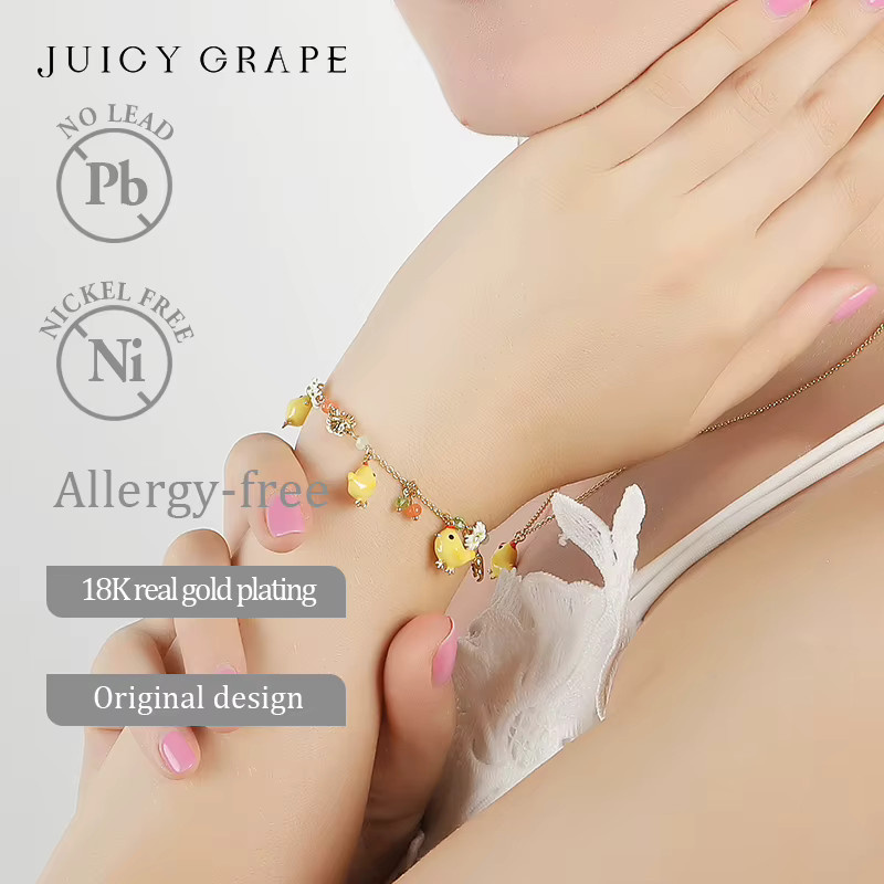 Armband Juicy Grape, Emaille, 18 Karat vergoldet - Bild 2