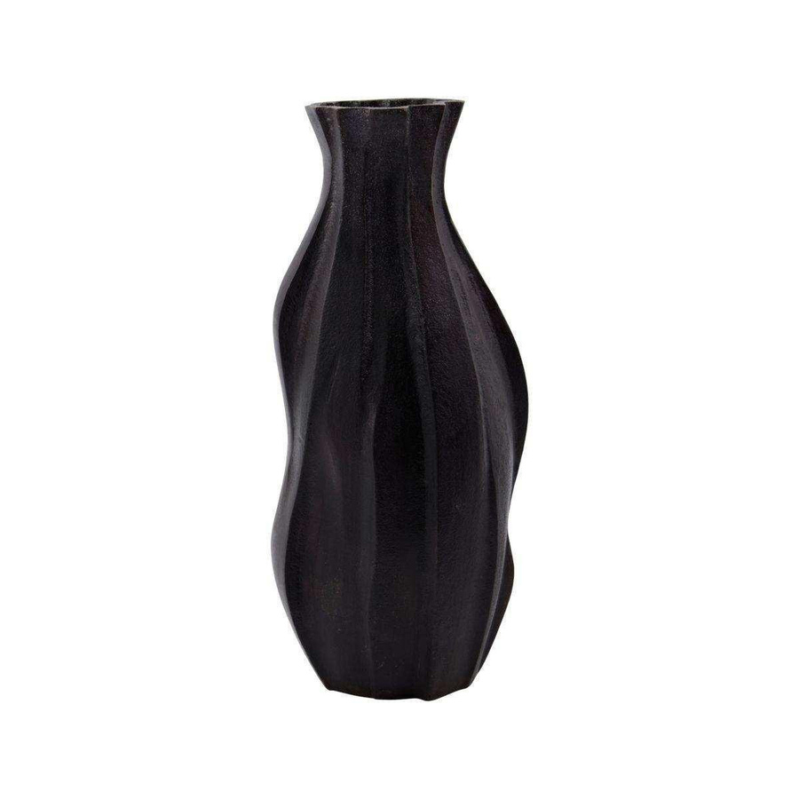House Doctor Vase Buddy in Bronze, moderne asymmetrische Aluminium-Vase für den Tisch, Höhe: 35 cm - Bild 1