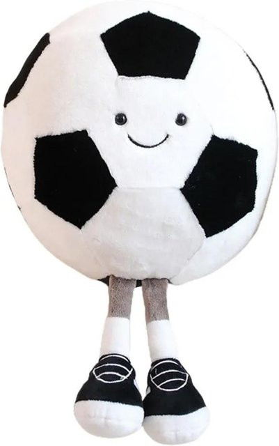 XQ Toy tycoon Fußball- und Basketball-Baby-Plüschpuppe, Schwarz, 28cm - Bild 1