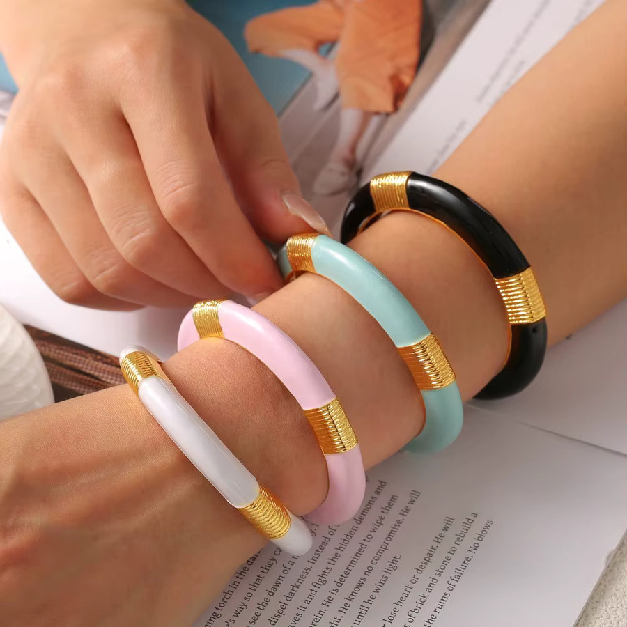 Liora Armband, Edelstahl, vergoldet, mehrfarbige Emaille, Damen - Bild 1
