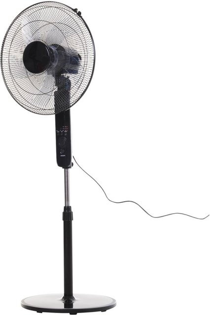 HOMCOM Standventilator mit Fernbedienung, Schwarz, Höhe: 124 cm, Breite: 45 cm - Bild 1