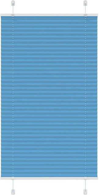 vidaXL Plissee Blau semi-transparent aus Polyester B: 80 cm, H: 150 cm - Bild 1