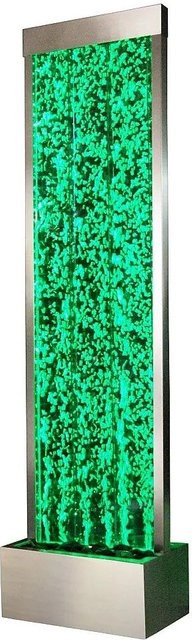Vente-unique Wassersäule Blennie Tischbrunnen mit LED-Licht in Silberfarben, Höhe: 39 cm - Bild 1