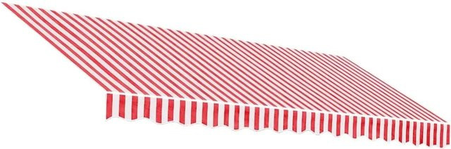 Furnicato Markisenbespannung aus Polyester, Rot und Weiß gestreift, B: 345 cm, H: 345 cm - Bild 1