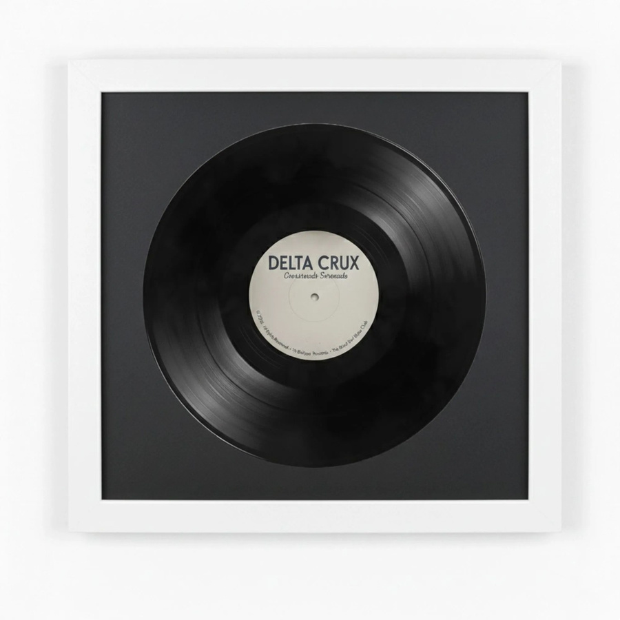 K-Möbel Schallplatten Rahmen Set für Vinyl in Weiß mit schwarzem Passepartout, 2er Set, B/H: 40 x 40 cm - Bild 2