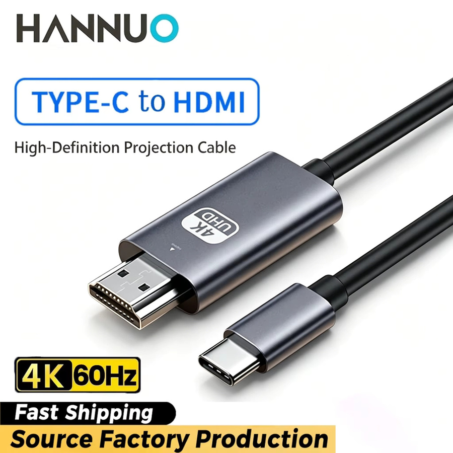 HANNUO USB-C zu HDMI Kabel Adapter für 8K und 4K 60Hz/144Hz zur Verbindung von MacBook, iPhone 15, 16 und PC mit HDTV 2.0 - Bild 5