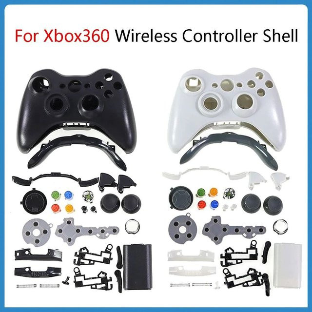 Microsoft Xbox 360 Wireless Controller Ersatzgehäuse Frontplatte Abdeckung in Schwarz - Bild 1