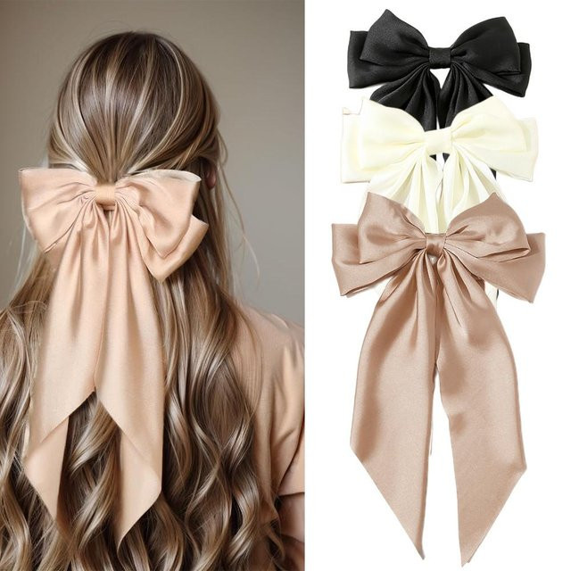 Haarspangen große Schleife, Satin, Damen, Mädchen - Bild 1