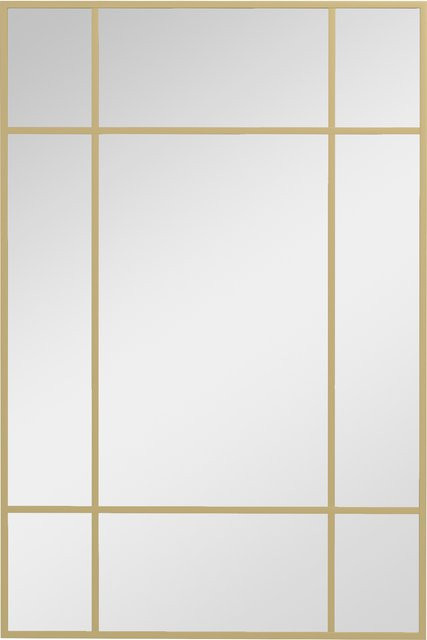 HOMCOM Wandspiegel Gold mit Metallrahmen, rechteckiger dekorativer Spiegel für Schlafzimmer und Badezimmer, Breite: 90 cm, Höhe: 60 cm - Bild 1